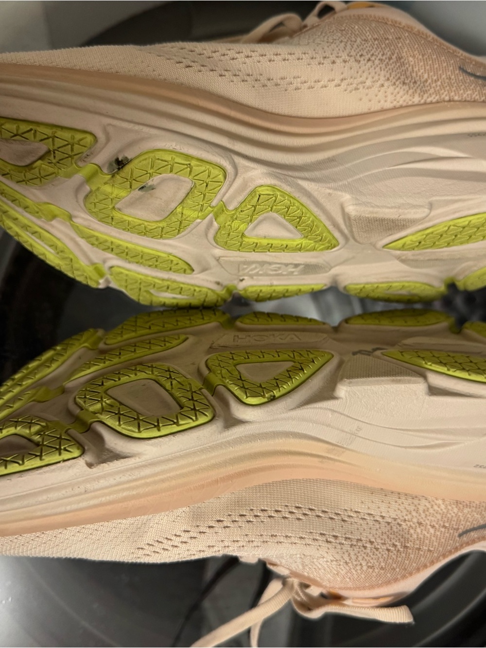 Hoka Beige Peach Running Shoes - Picture 7 of 14